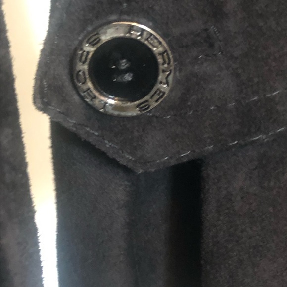 Hermes Sport VTG Suede Doblis midi coat with mink extended collar, black size 34 - Picture 8 of 17